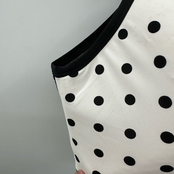 CAIQUE white, black polka dot woman's bra. 48D - Picture 4 of 8